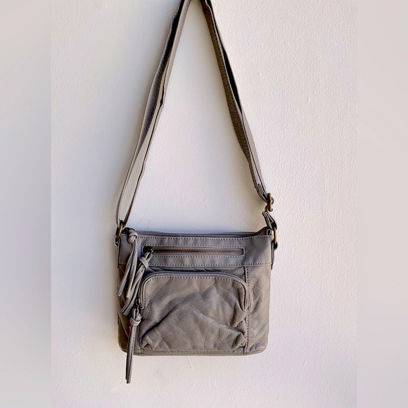 Bueno leather gray crossbody shoulder bag - Picture 9 of 9